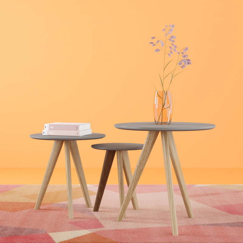 Duke Trestle Nesting Tables, Grey