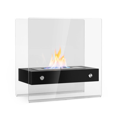 Metal Bio-Ethanol Tabletop Fireplace with Flame Guard