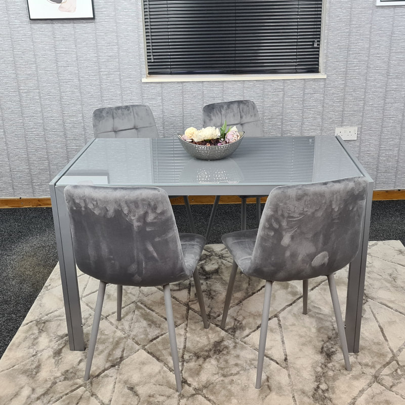 Monegro 4 - Person Dining Set, Grey