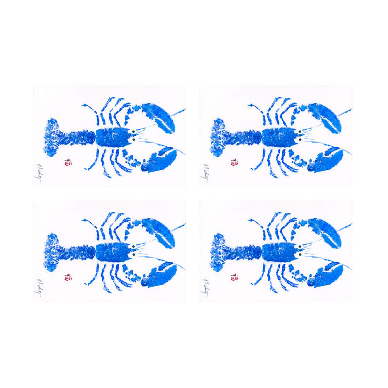 Ensemble de 4 napperons 18 po Lobster