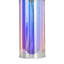 Lampe de table en verre - Finition rose irisé Margot - Abat-jour rose nacré