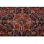 Tapis oriental rétro en laine rouge noué à la main 7 pi 7 po x 11 pi Tribal Vintage