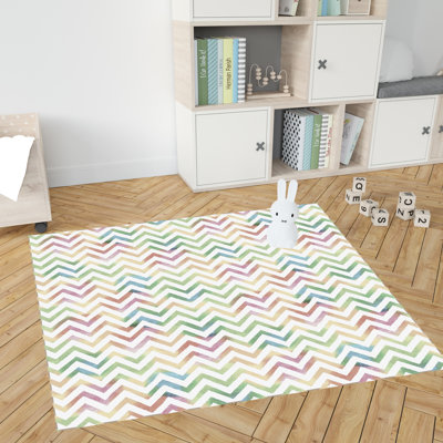 Trystan Vinyl Machine Printed 100cm X 150cm Area Rug