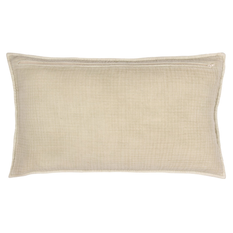 Ribble Cotton Rectangular Throw Pillow Cover, Cream