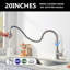 Robinet de cuisine rétractable à poignée simple avec accessoires-115161804