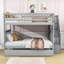 Lit superposé double au-dessus de double avec lit gigogne simple et escalier Lynnbrook-1986364236