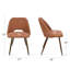 Chaises de salle à manger Aunnika en noyer capitonné, ensemble de 4-332903114