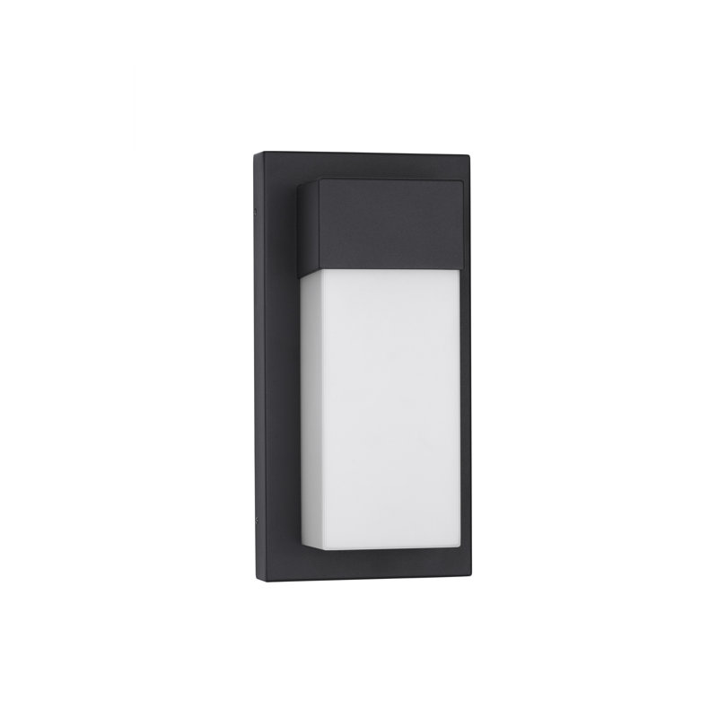 Black Integrated LED Outdoor Armed Sconce