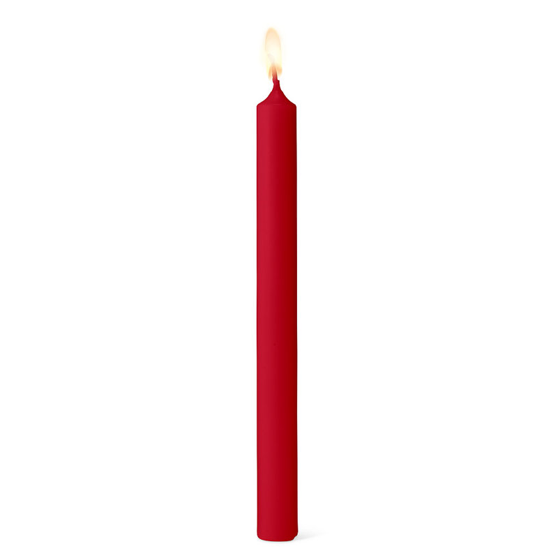 Pièce 4 chandelles droites non parfumées, Rouge