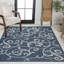 Tapis d'intérieur / extérieur bleu marine / crème Maribel-152099119