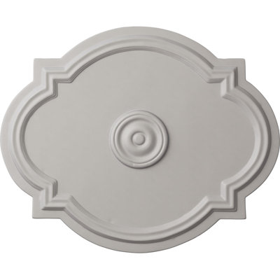 Endurathane Waltz Ceiling Medallion, 21 1/4"W x 17 3/8"H x 1"P (Fits Canopies up to 4 1/2"), Hand-Painted Ultra Pure White Finish