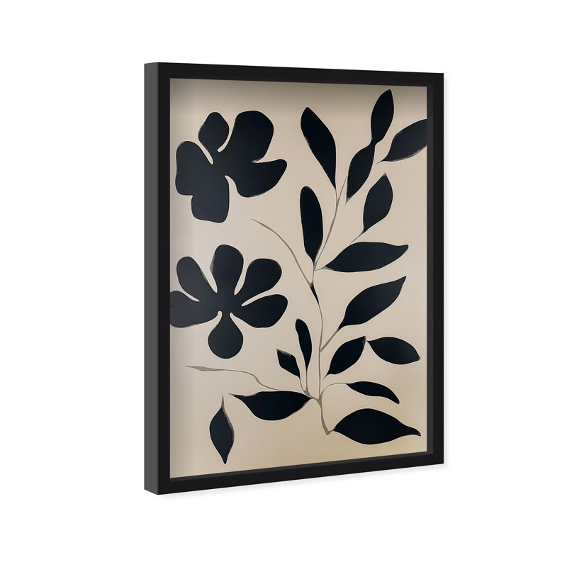 Oliver Gal Cinder Bloom II Floral & Botanical - Luxury Shadowbox Framed Wall Art, Black, 25.5" H x 17.5" W