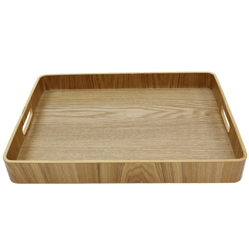 Plateau de service en bois cintré Rapp, H 2 po x l 16 po x P 12 po