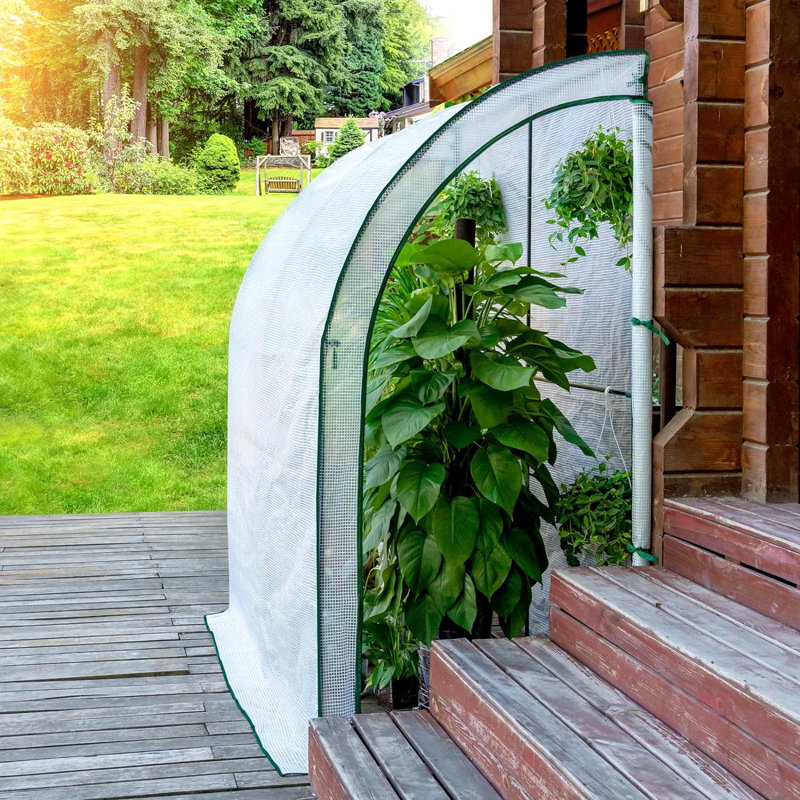 Blaxton 6.56 Ft W x 3.28 Ft D Lean-to Greenhouse, White
