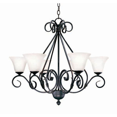 Lustre 6 lumières à abat-jour Olivia
