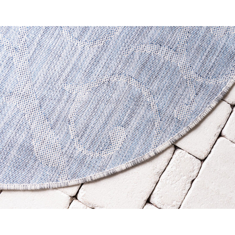 Tapis extérieur gris Kona, Rond 13 pi