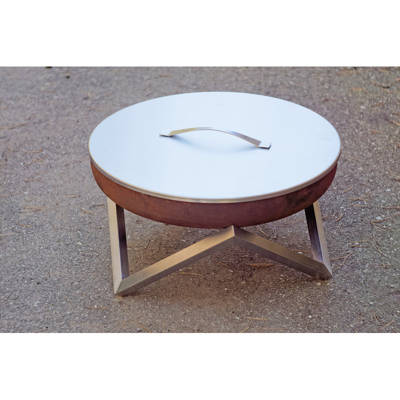 25'' Round Stainless Steel Fire Pit Tool