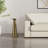 12"W Genuine Marble Contemporary End Table, with Metal Base