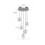 Luminaire suspendu en forme de globe à DEL 5 lumières Marni-63492193