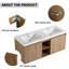 Meuble-lavabo mural 48 po avec double lavabo