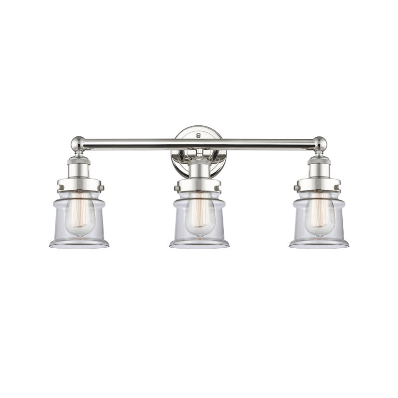 Cailen 3 - Light Dimmable Vanity Light, Clear, Polished Nickel