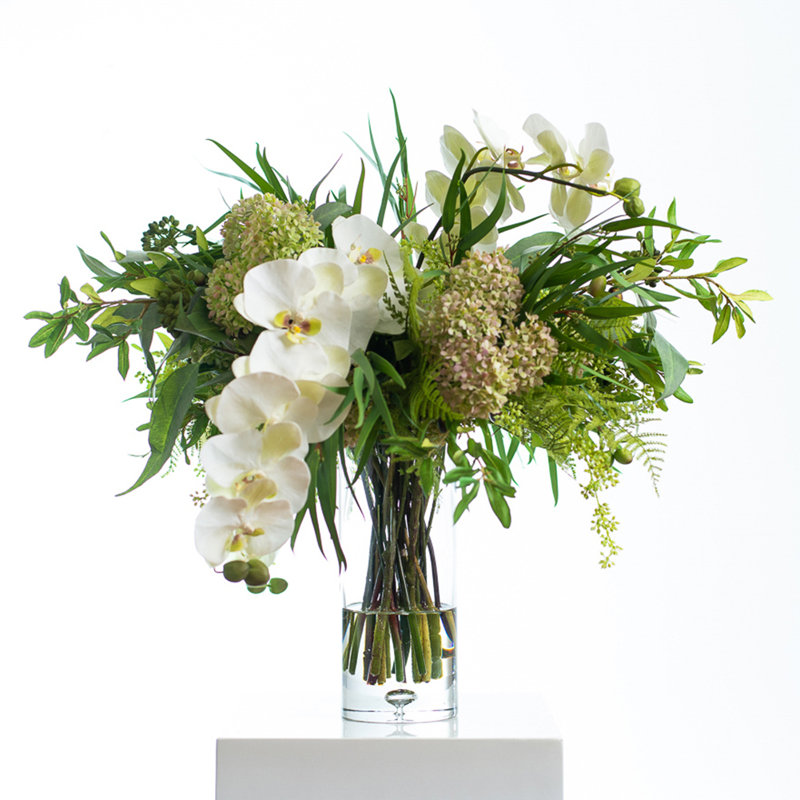 Silk Orchid Arrangement in Vase