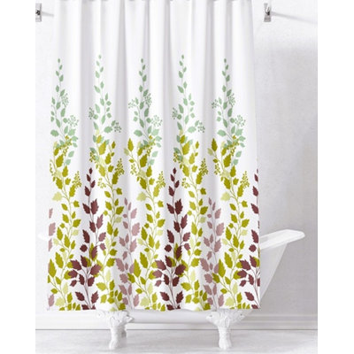 Rideau de douche en PEVA + crochets métalliques - Rouge