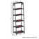 Arjet 5-Tier Ladder Bookshelf - Freestanding Wooden Bookcase Frame with Leaning Look - Shelves