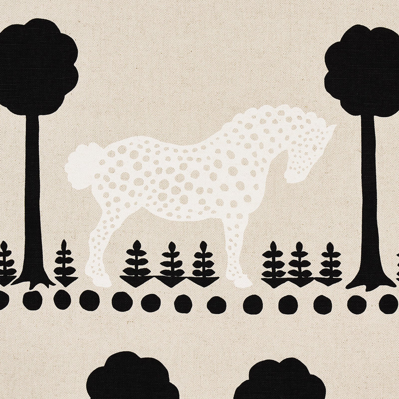 Polka Dot Pony Fabric, Natural
