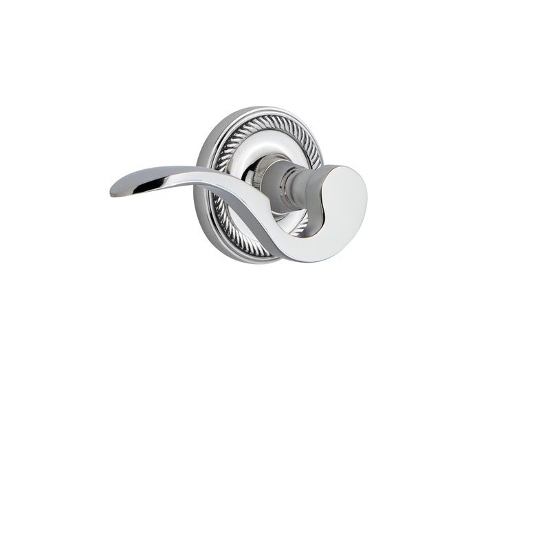 Rope Rosette Double Dummy with Manor Lever, Bright Chrome