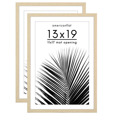 Cadre photo Americanflat - ensemble de 2 - cadre avec passe-partout - plexiglas poli