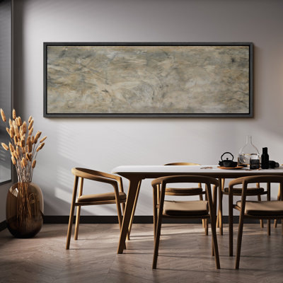 «Rustic Grunge Green Abstract Extra Large», reproduction d'art sur toile encadrée