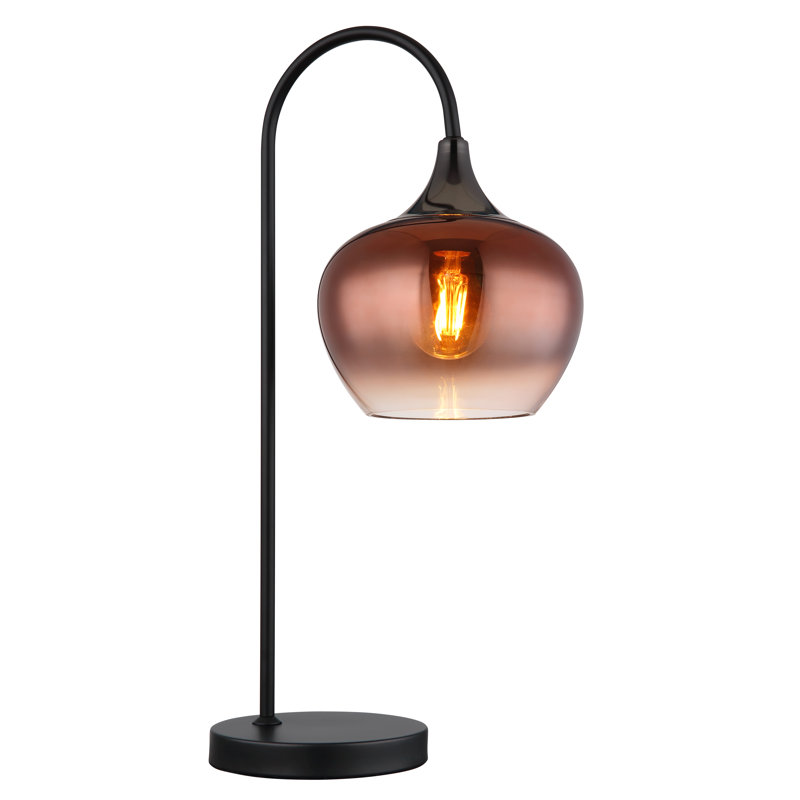 Amylee Metal Table Lamp, Red, Red