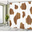 Ensemble de rideau de douche et de crochets de vache-44330132