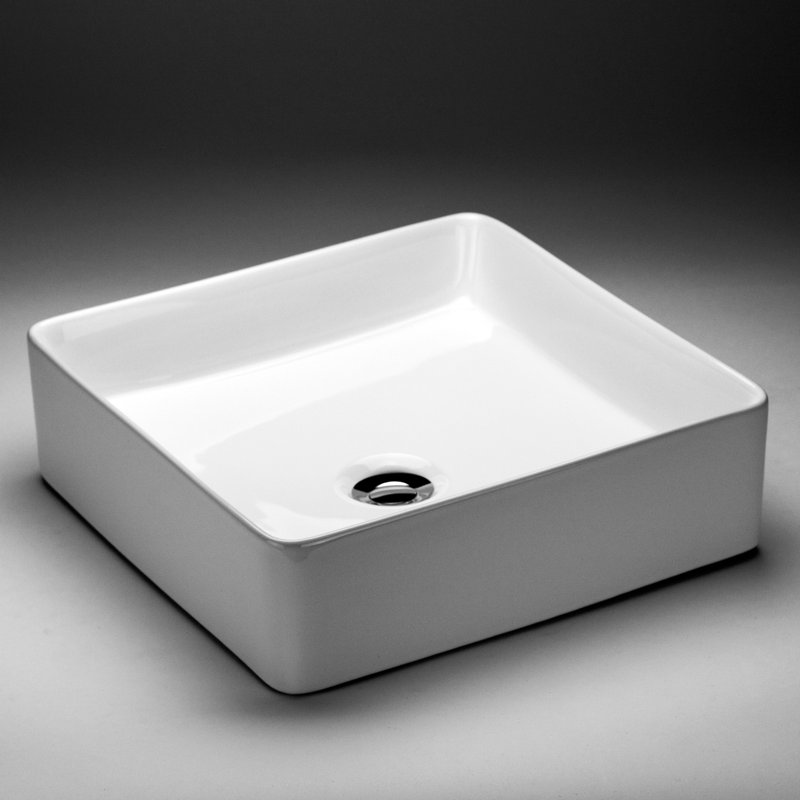 Lavabo de salle de bain carré en céramique pour bateau Ricasso