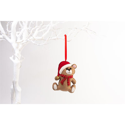 13.5cm Handmade Fabric Animals Hanging Figurine Ornament