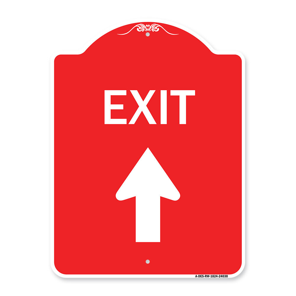 Signmission Designer Series Sign - Exit Sign Exit With Up Arrow/24030 ...