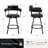 Rozie Swivel 26" Faux Leather Counter Stool-723851641
