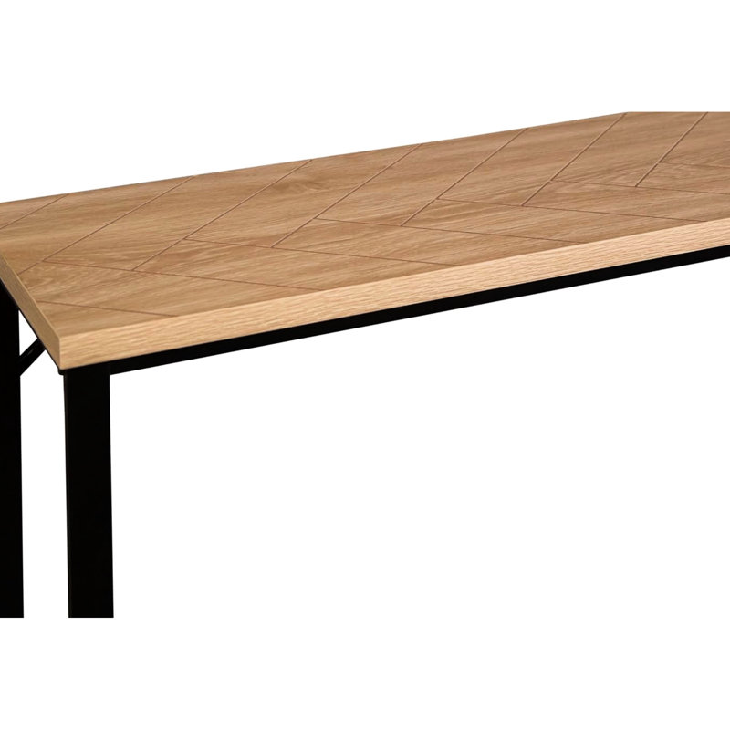 Coastal Modern Console Table With Natural Wood And Black Metal Elements, 39"l, Suitable For Different Interior Decor Metal, 39" Dimensions, Good Decorating Entryways