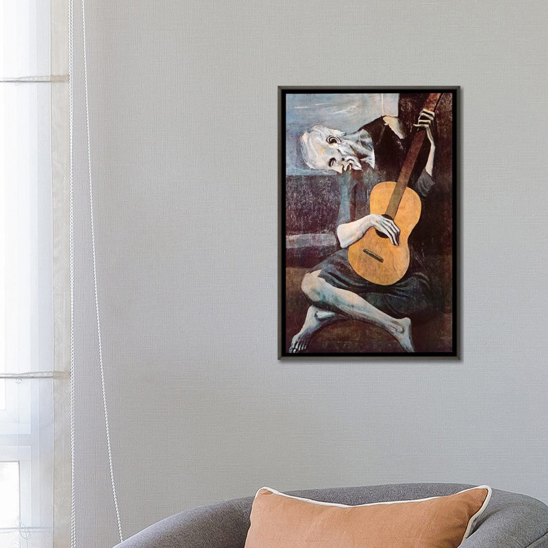 «The Old Guitarist» par Pablo Picasso, reproduction d'art sur toile tendue, H 26 po x l 18 po x p 1,5 po