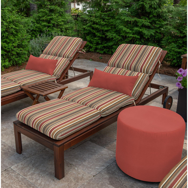 Marlowe Sunbrella® 1-Piece Outdoor Chaise Cushion, Brannon Redwood Sunbrella®