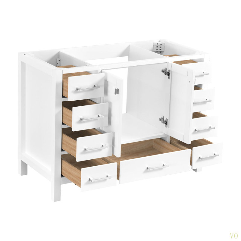 Meuble-lavabo autoportant 60 po avec comptoir simple en bois massif 60 po