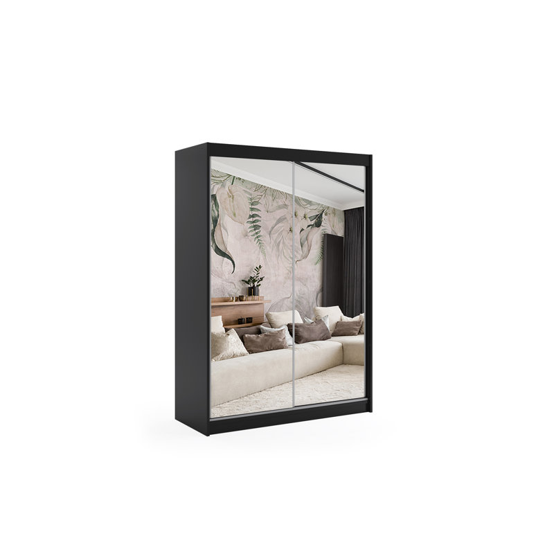 Barsha 2 Door Wardrobe, Black
