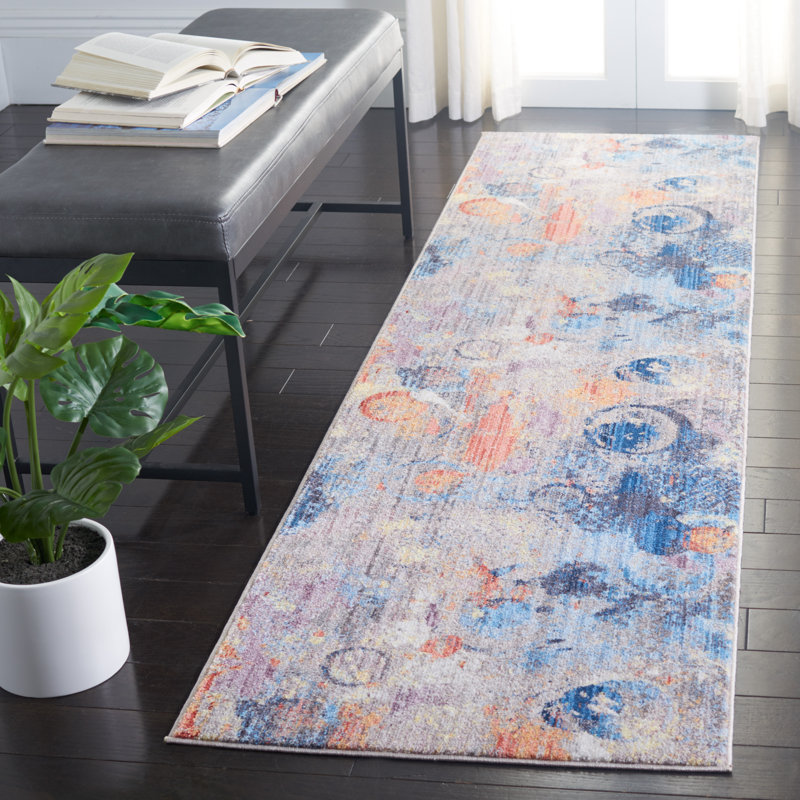Forest Abstract Hand Woven Area Rug, Runner 69 x 244 cm