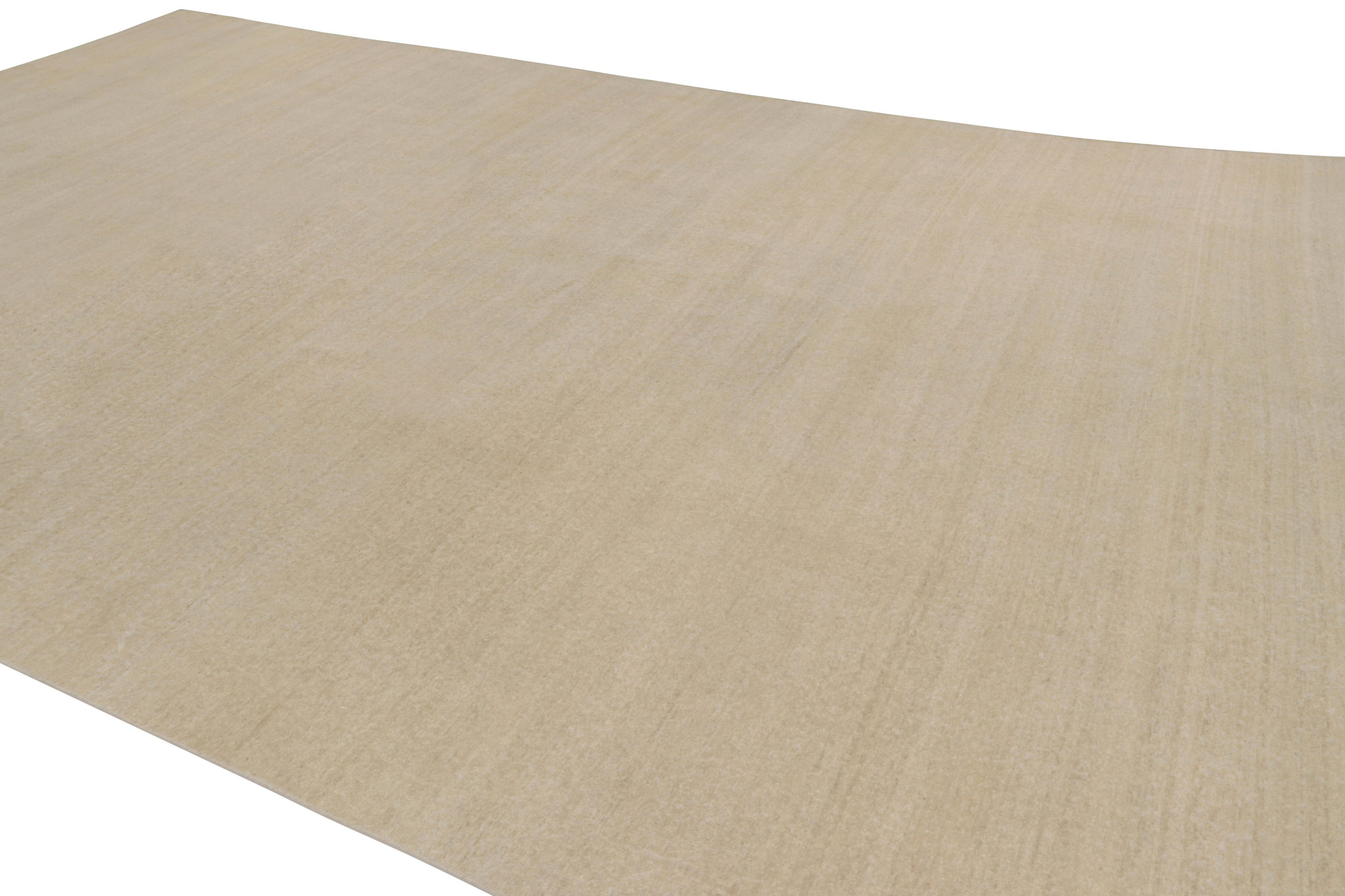 Rug & Kilim’S Oversized Contemporary Textural Solid Rug In Beige Tones ...