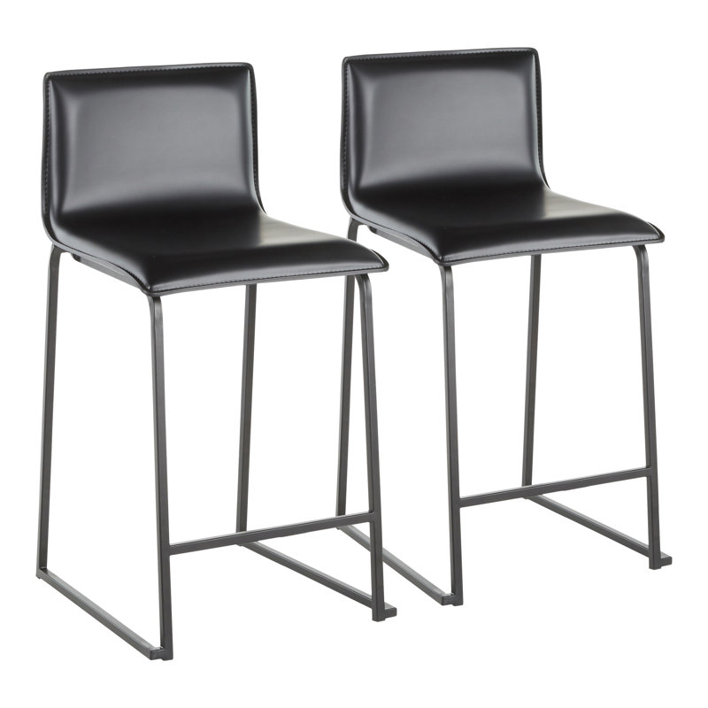 Tabouret Middlebrook, Noir, Noir, Tabouret de comptoir (siège d'une hauteur de 26 p