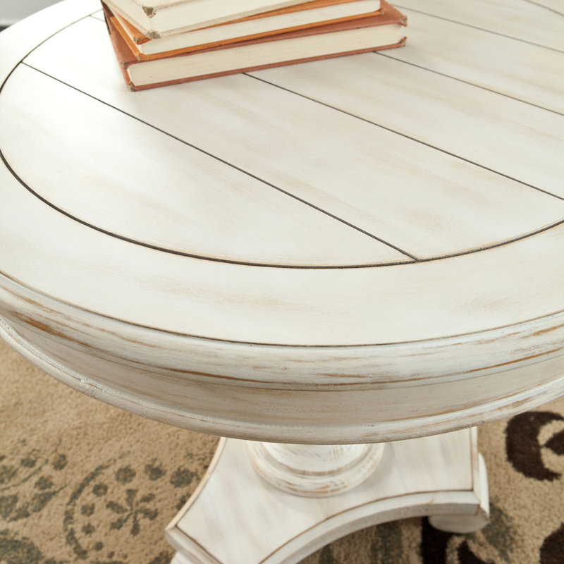 Jana Solid Wood Pedestal End Table