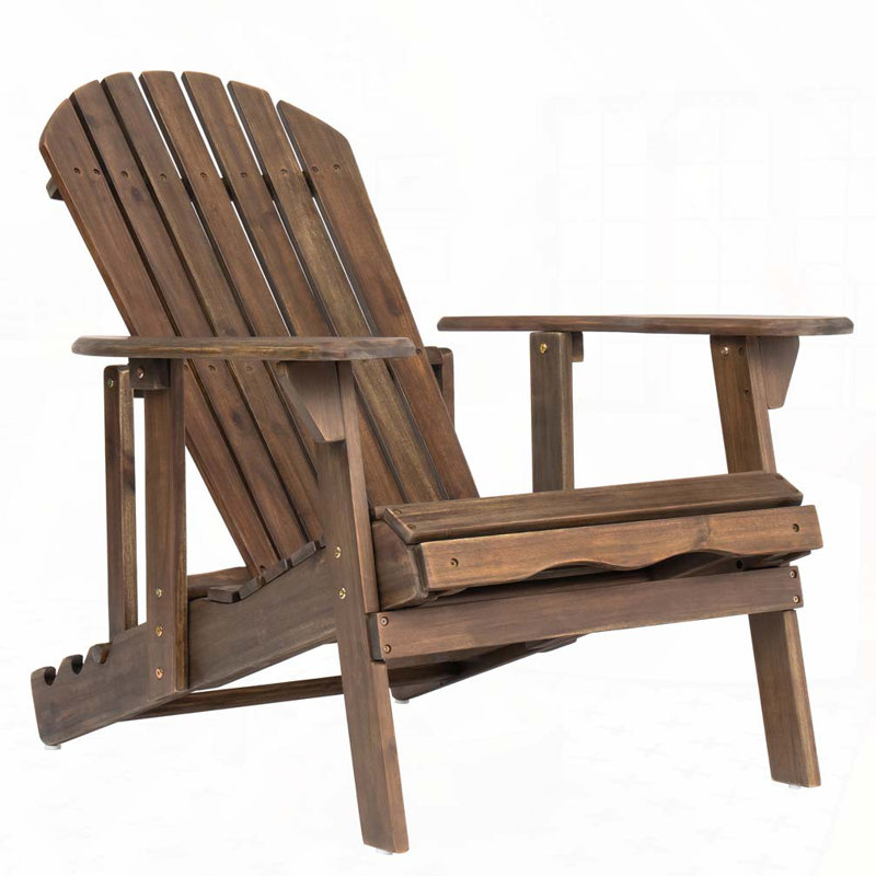 Outdoor Wood Adirondack Chair, Gray