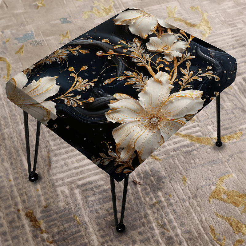 Victorian Opulence Marble Pattern - Marble Rectangle Ottoman