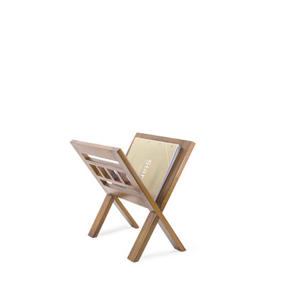 Guildhall Solid Wood Free Standing Magazine Rack